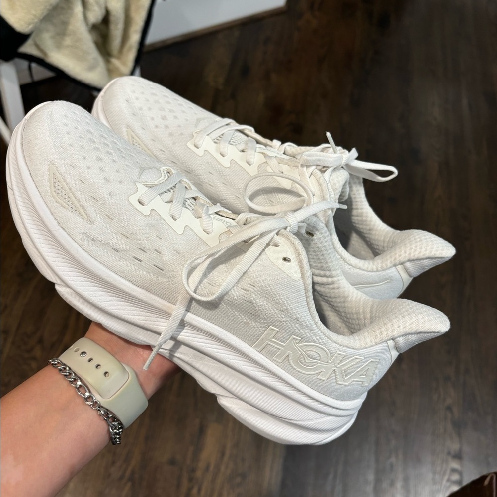 Hoka Women's All-White Athletic Shoes